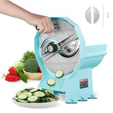 Bostome Manual Vegetable Slicer with adjustable thickness and dual feed chutes for efficient slicing.