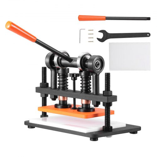 Bostome manual leather die cutting machine with a 10.2x5.9 inch embossing plate.