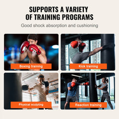 4ft unfilled PVC heavy punching bag set with boxing gloves and accessories for home workouts.