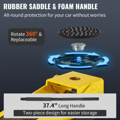 Low profile aluminum steel racing floor jack with dual pump and 1.5-ton capacity.