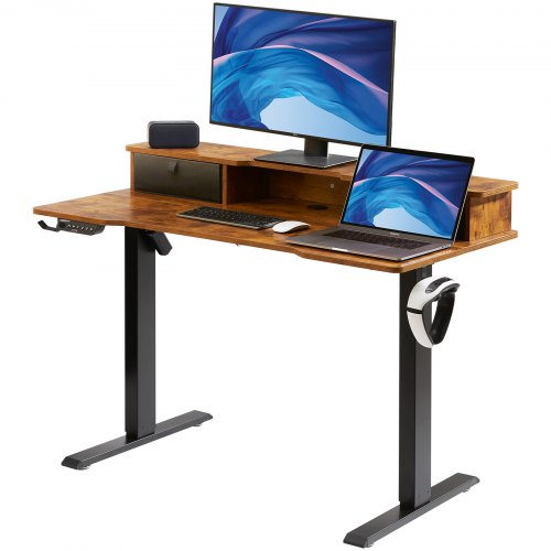 Bostome Electric Standing Desk with a 47.2" x 23.6" solid wood top and adjustable height features.
