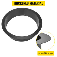 Heavy-duty 42-inch fire pit ring made of Q235 steel with a rust-resistant finish.