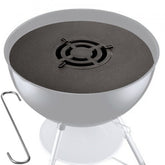 40-inch carbon steel BBQ griddle grate for kettle grills with dual-way cooking design.