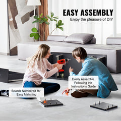 Black wall-mounted salon workstation with three dryer holders and a lockable drawer.