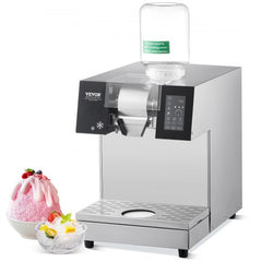 Stainless steel Bostome Commercial Snowflake Ice Machine with high-performance compressor.