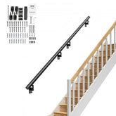 12ft aluminum alloy wall mount handrail for indoor and outdoor stair safety.