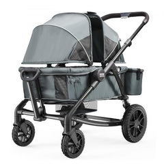 Bostome All-Terrain Stroller Wagon with two seats, foldable design, and all-terrain wheels.