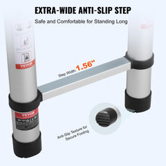 A 20.3-foot aluminum telescoping extension ladder with 16 steps, supporting up to 375 pounds.