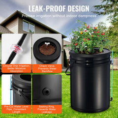 Bostome RDWC Hydroponics System with four 5-gallon buckets for efficient soil-free gardening.