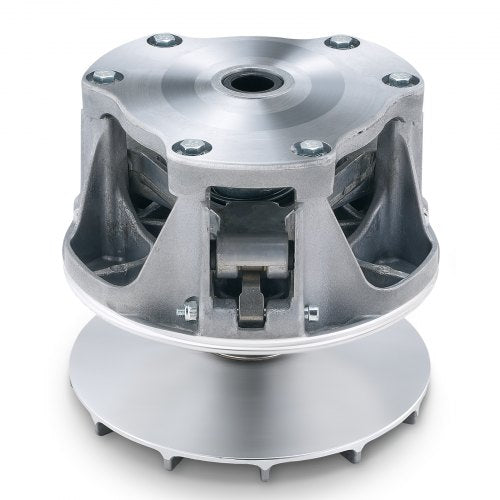 Silver metallic primary drive clutch with 1.16-inch bore assembly, showing internal components.
