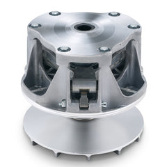 Silver metallic primary drive clutch assembly with 1.16-inch bore and visible internal components.