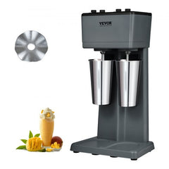 Bostome double head electric milkshake machine with dual cups and three-speed control.