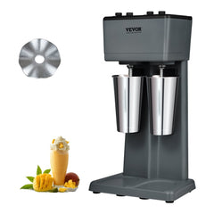Bostome Double Head Electric Milkshake Machine with dual stainless steel cups and three-speed control.