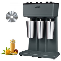 Bostome Triple Head Electric Milkshake Machine with three stainless steel cups and 1HP motor.