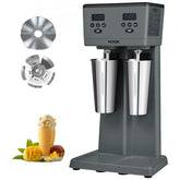 Bostome 375W double head milkshake maker with 3 speeds and 820ml stainless steel cups.