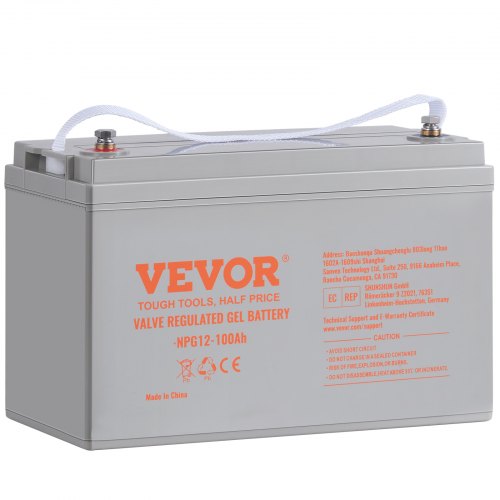 Bostome 12V 100Ah AGM deep cycle battery with a compact design for RV, solar, and marine use.
