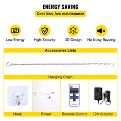 Bostome Oh Baby Neon Sign, 23.5x12 inch warm white dimmable LED display with remote and accessories.