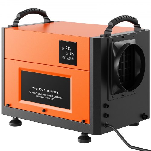 Bostome 156 Pints Commercial Dehumidifier with LCD display and drain hose compatibility.