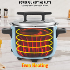 Bostome Commercial Rice Cooker with a 10L non-stick pot for cooking up to 50 cups of rice.