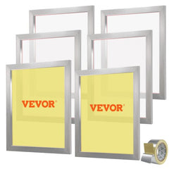Six 20x24-inch aluminum silk screen frames with 160 mesh, plus sealing tape.