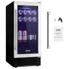 Bostome 96 can wine and beverage cooler with adjustable shelves and touch screen controls.