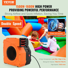 Bostome 1500W Bounce House Blower with a 2.1HP motor and lightweight design for easy transport.