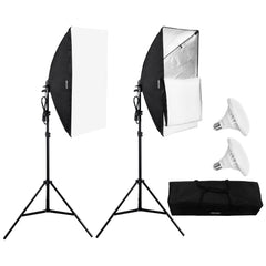 Bostome 20x28" softbox lighting kit with 30W 5500K LED bulbs and adjustable stand.