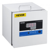 White 6L VEVOR microbiological lab incubator with digital PID temperature display and handle.