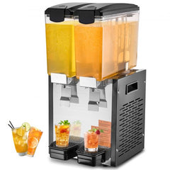 Bostome Commercial Beverage Dispenser with dual 10L tanks for serving cold juices efficiently.