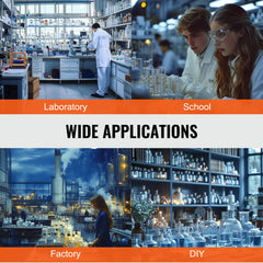 Bostome Lab Stand Support with a 23.6" steel rod and cast iron base in a 2-set package.