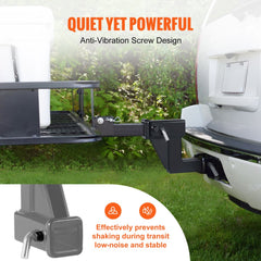 Bostome Trailer Hitch Riser with 2" receiver, 6" rise/drop, and solid steel construction.