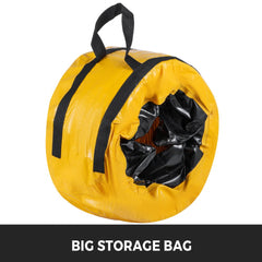 Bostome 12" x 25ft yellow PVC flexible ducting hose with reinforced construction for ventilation.