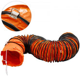 Bostome 10" PVC flexible HVAC ducting hose in orange, 25ft long, for efficient exhaust ventilation.