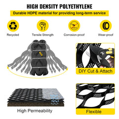 Bostome 3-inch depth geo grid with honeycomb cells for driveway stabilization and customization.