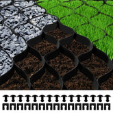 Bostome 2" depth ground grid in honeycomb structure for driveways and patios, made of HDPE.