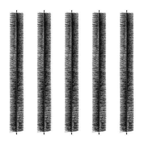 Bostome Gutter Brush with 4.33-inch diameter bristles for 5-inch gutters, five-pack set.
