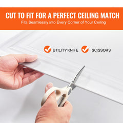 White polystyrene ceiling tiles in a 16-pack, each measuring 20x20 inches for easy installation.