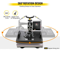 Bostome 8-in-1 heat press and 53" vinyl cutter plotter machine kit with multiple attachments.