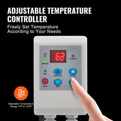 Bostome 55-gallon drum heater with adjustable thermostat and insulated five-layer design.