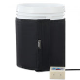 Bostome 250W heater with adjustable 0-145°F thermostat wrapped around a 5-gallon metal drum.