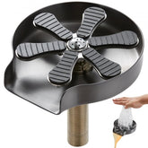 Stainless steel glass rinser with 10 jets for efficient cleaning of drinkware.