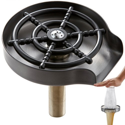 Bostome Glass Rinser with 10-jet 360° rotating stainless steel design for washing cups.