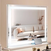Bostome lighted makeup mirror with Bluetooth, USB, and three-color LED lighting.