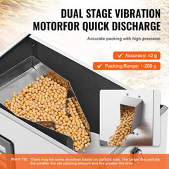 Bostome Automatic Powder Filling Machine with dual-stage vibration motor and stainless steel design.