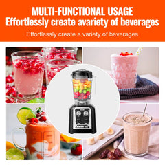Black Bostome commercial blender with 2L jar and dual control knobs for variable speed and pulse.