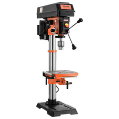 Bostome 12-inch variable speed benchtop drill press with 5 Amp 120V motor.