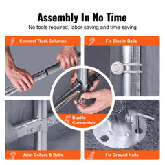 Bostome 8x14 ft portable storage shed with a heavy-duty fabric cover and roll-up door.