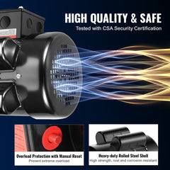 Bostome 2HP electric motor with 1725 RPM, 143/5T frame, and heavy-duty steel construction.