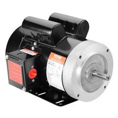 Bostome 1.5HP single-phase electric motor with 1725 RPM, 56C frame, and black rolled-steel body.