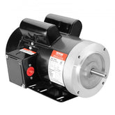 Bostome 2HP electric motor with 56C frame, 1725 RPM, and dual voltage compatibility.